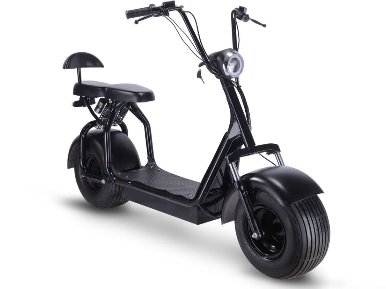 Ewheelers 60V 1000W Fat Tire Electric Scooter – Dual Seat Power Ride for All Terrains